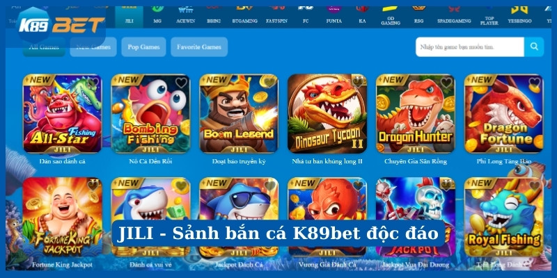 JILI - Sảnh bắn cá K89bet độc đáo